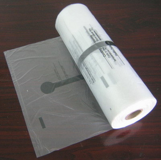 Bolso de rollo de plástico impreso transparente HDPE