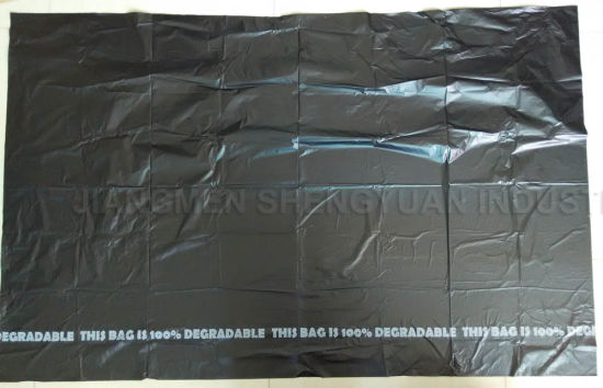 HDPE Negro Oxo-Biodegradable bolsa de basura (GF03)