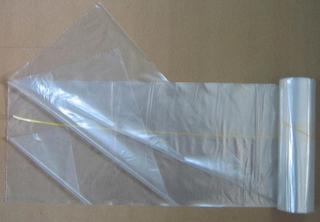 Bolsa de rollo de plástico empaquetada en rollo de sello de estrella transparente de LDPE