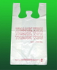 Bolsa de camiseta de plástico con impresión personalizada de HDPE