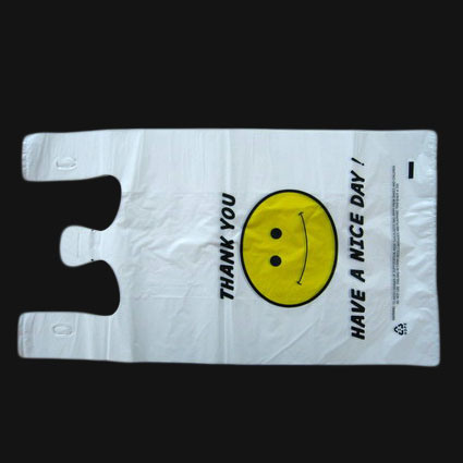 Bolso de camiseta de plástico estampado HDPE