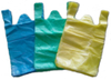 Bolsa de compras portadora de chaleco de plástico liso HDPE